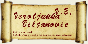 Veroljupka Biljanović vizit kartica